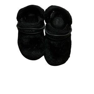 CROCS Black Plush Women Clogs Size 10